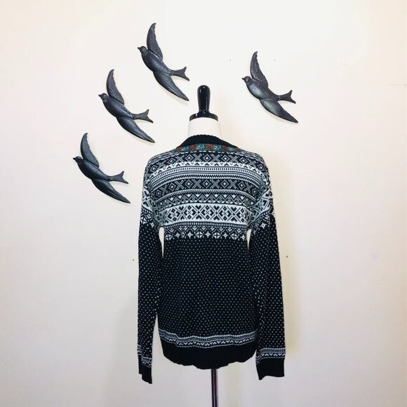 NORWear Wool Blend Icelandic Fair Isle Sweater  - Size S - Picture 5 of 11